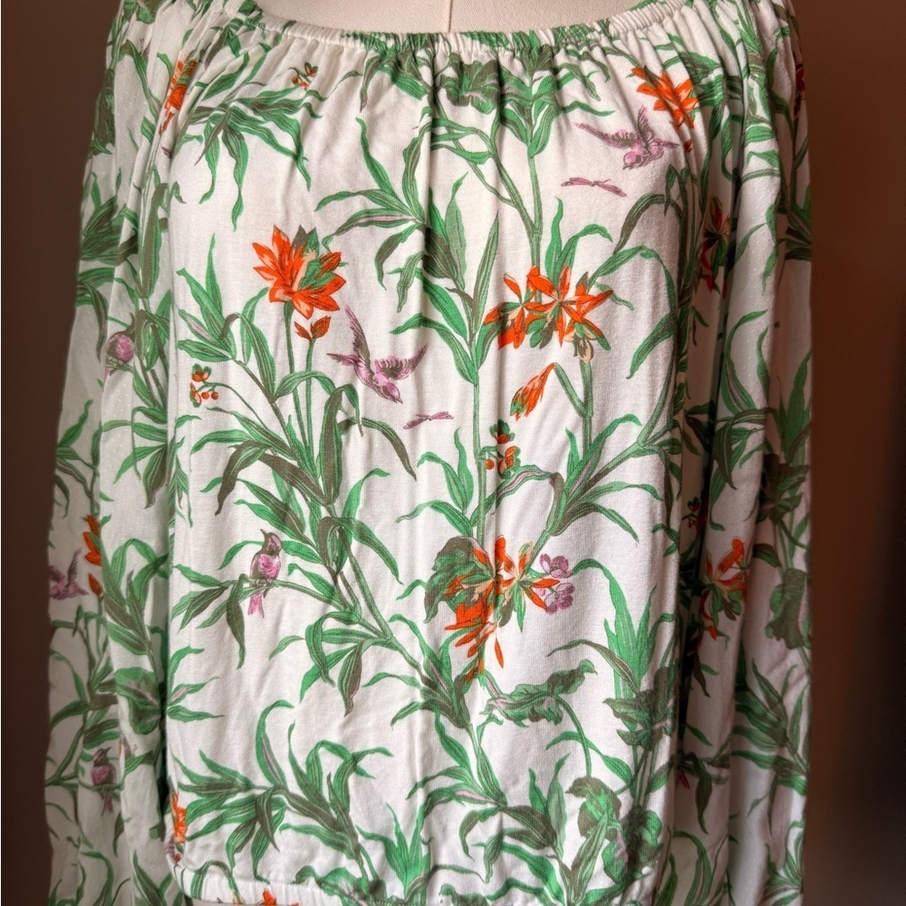 Anthropologie Floral Off the Shoulder Top